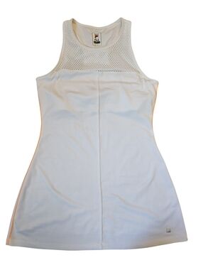 Womens FILA White Mesh Yoke Tennis Dress Size: Xsmall